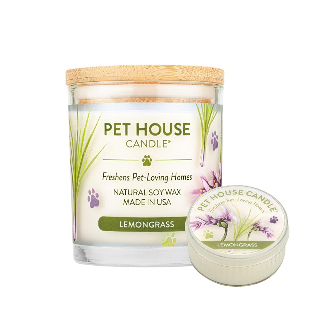 【美国PET HOUSE】室内除臭宠物香氛蜡烛-柠檬草 - 蜡烛/烛台 - 蜡 