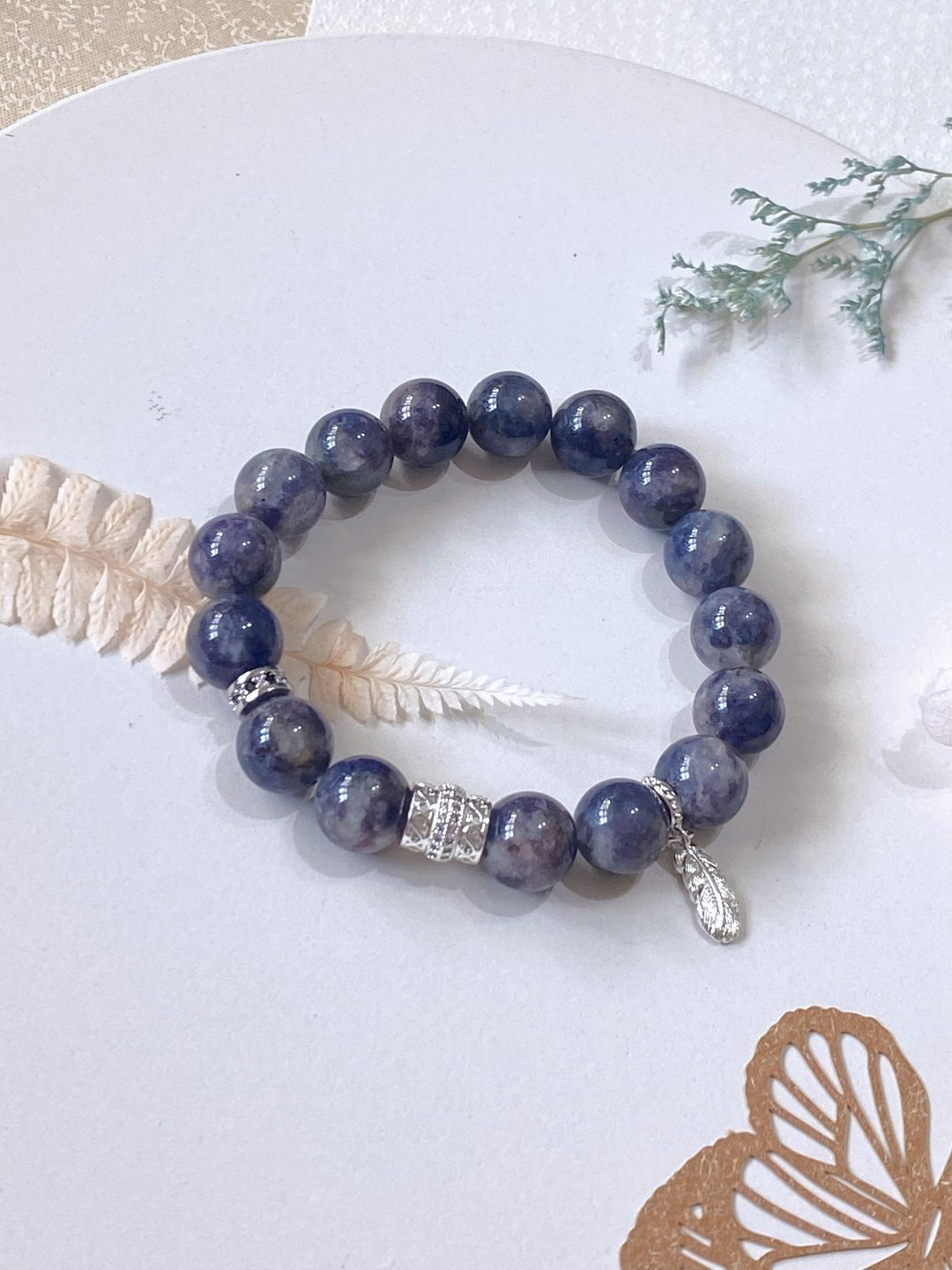 星空堇青石 特殊矿||舒压戒断减肥 品项可看实拍 水晶手链 - 手链/手环 - 水晶 蓝色