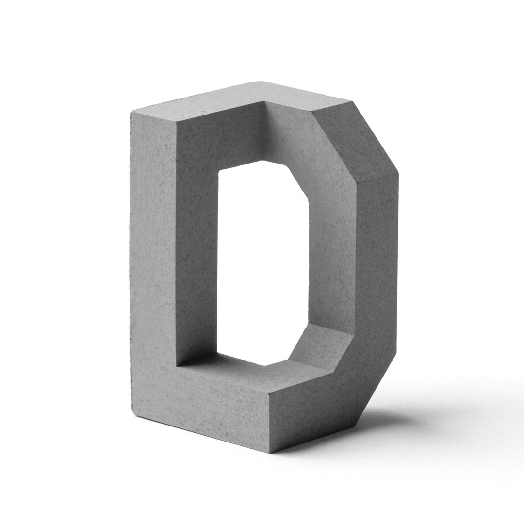 22STUDIO 水泥字母 D - 摆饰 - 水泥 灰色