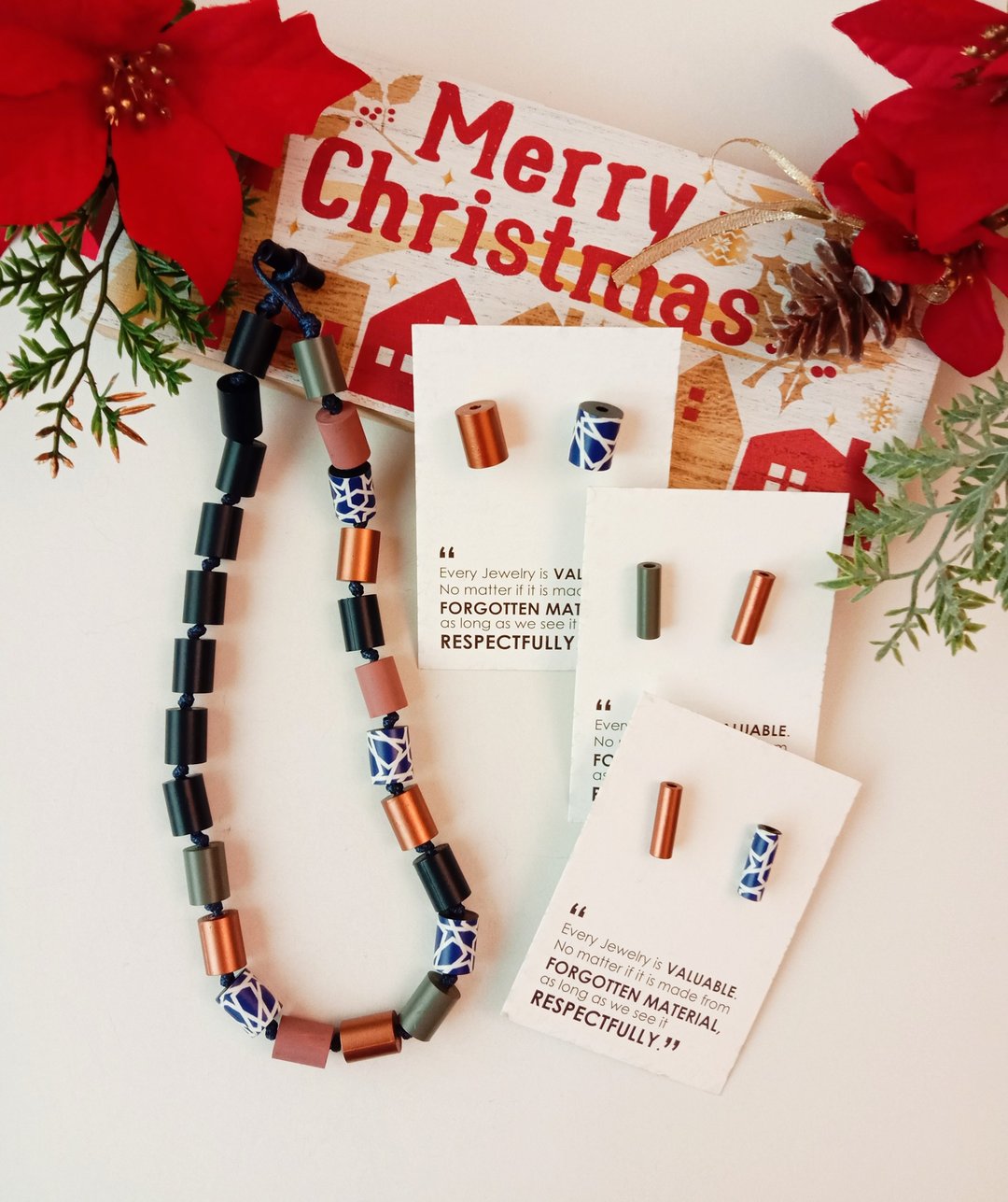 项链_阿拉伯几何设计 短款_PICCOLO纸串珠组合 - 项链 - 纸 金色