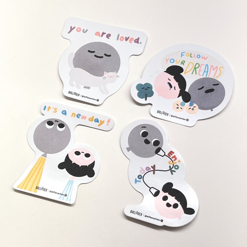 贴纸 / 暖心打气款 - 贴纸 - 纸 多色