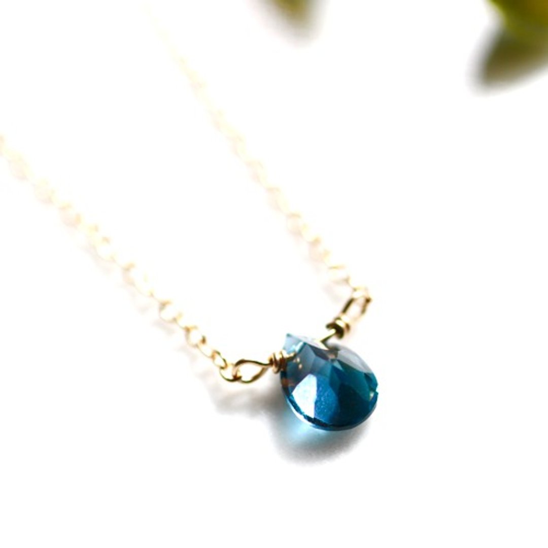 14kgf London Blue Topaz AAA Eternal Necklace - 项链 - 半宝石 蓝色