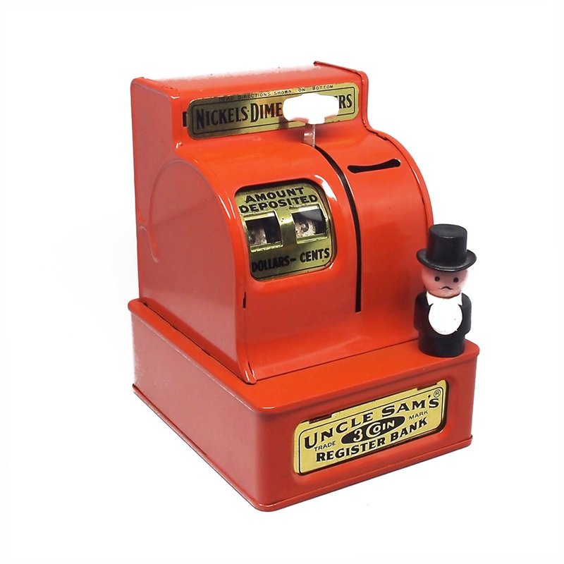 【1950's Uncle Sam's Register Bank】山姆大叔的存钱筒橘 - 储蓄罐 - 其他金属 橘色