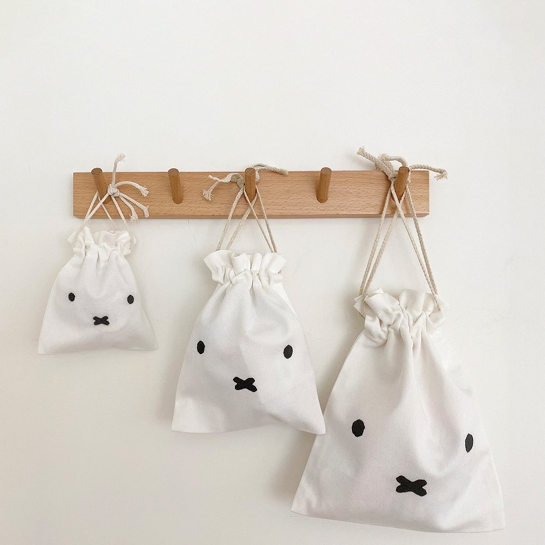 【MIFFY】米飞经典大脸束口袋-三种尺寸 - 束口袋双肩包 - 棉 