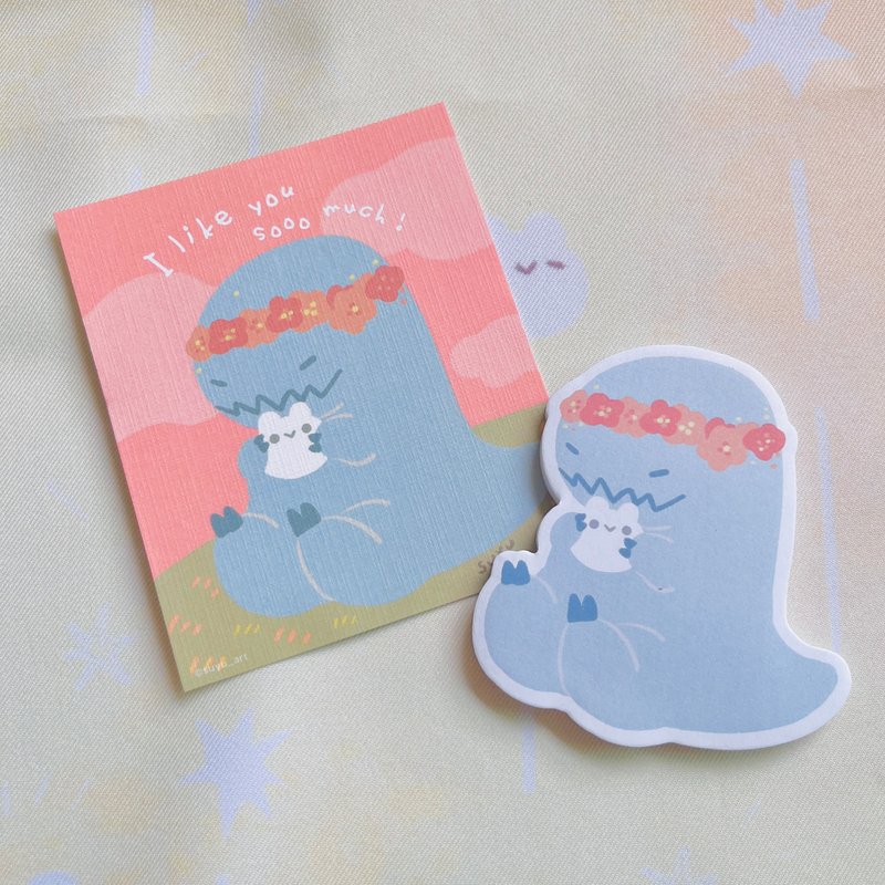 suyu_art/兔子麻糬点心铺_兔子麻糬 X 小恐龙 造型便利贴组 - 便条纸/标签贴 - 纸 