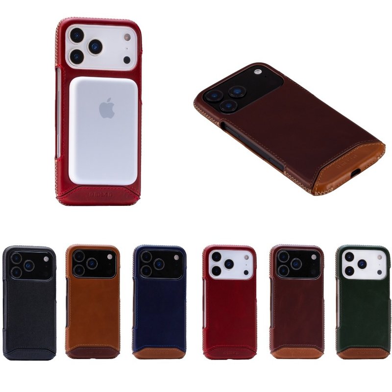 iPhone 17 Pro Max 经典系列-磁吸手机皮套-六色任选 - 手机壳/手机套 - 真皮 咖啡色