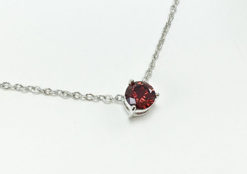 诞生石系列/一月份/石榴石 GARNET/项链/生日礼 - 项链 - 半宝石 白色