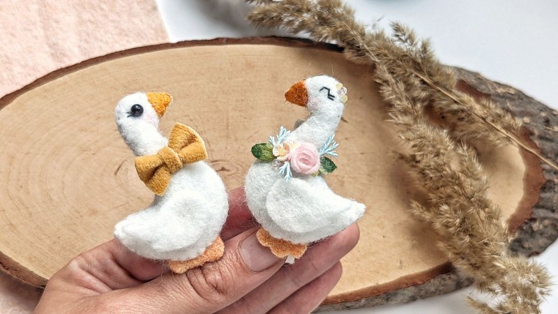 鹅发夹鹅发饰 - 婴儿饰品 - 其他材质 