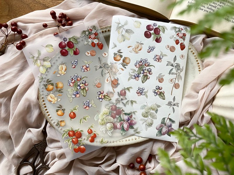 秋果图鉴 割型贴纸包 / 植物贴纸 果实贴纸 手帐贴纸 - 贴纸 - 纸 