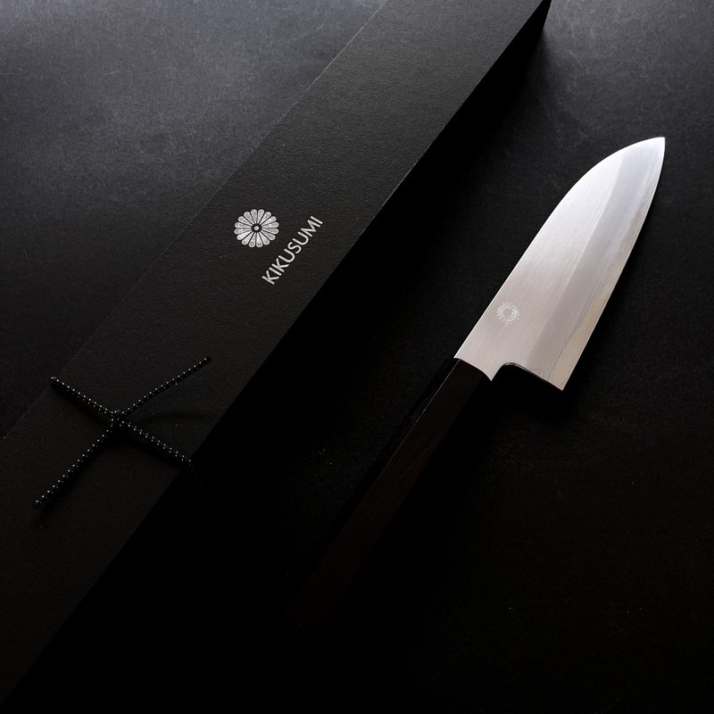 SILVER GHOST Nakiri G3碳纤维  钢制红泉锻造  乌木手柄 - 菜刀/刀架 - 不锈钢 银色