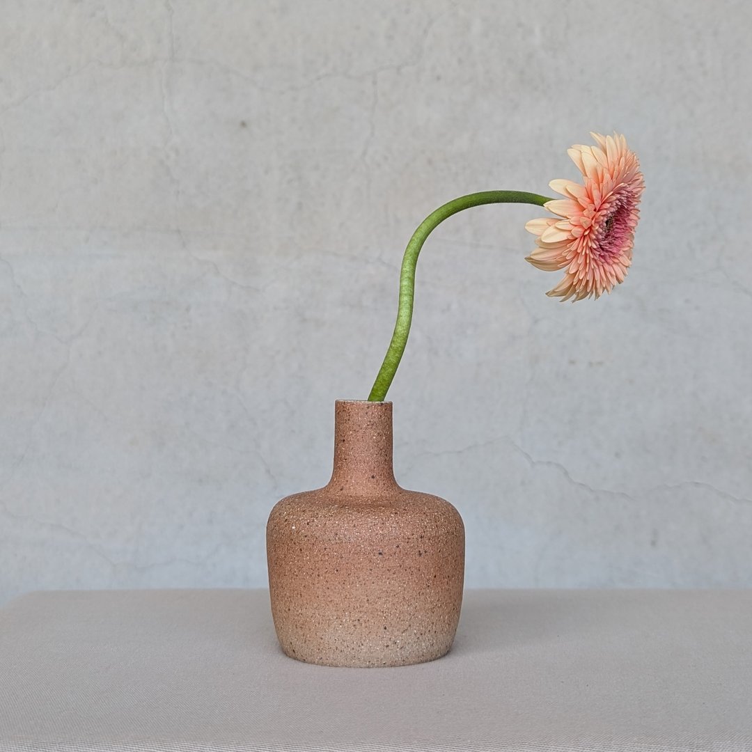 花生芝麻 小口花器 摆饰 - 花瓶/陶器 - 陶 橘色