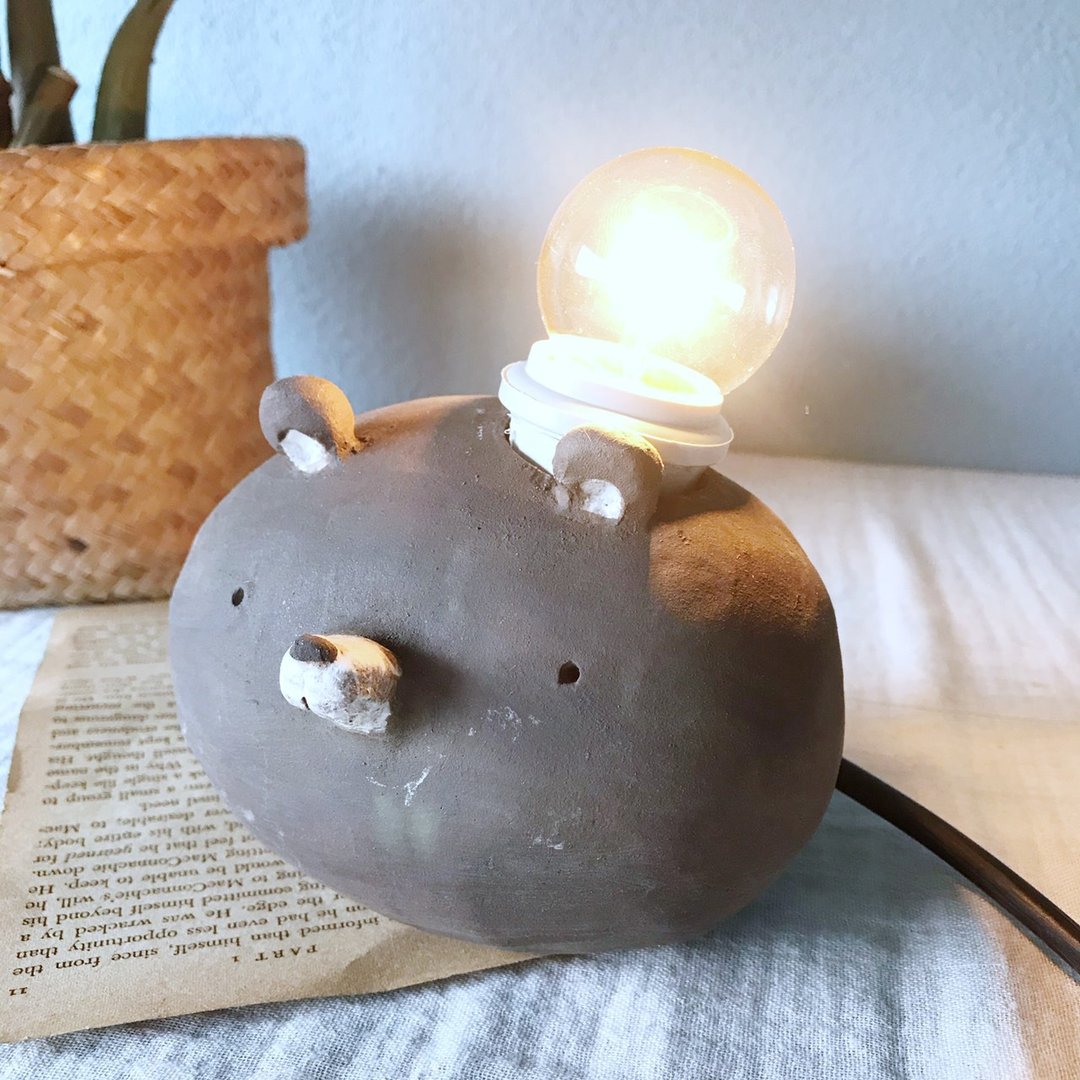 Bear Ceramic Table lamp - 灯具/灯饰 - 粘土 咖啡色