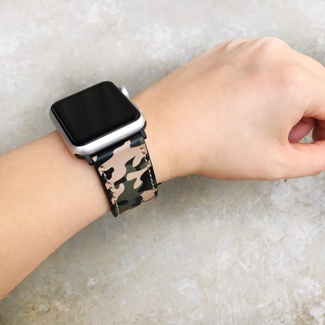 Apple Watch Band 38mm 42mm 40mm 44mm, HandStitched Handmade - 表带 - 真皮 灰色