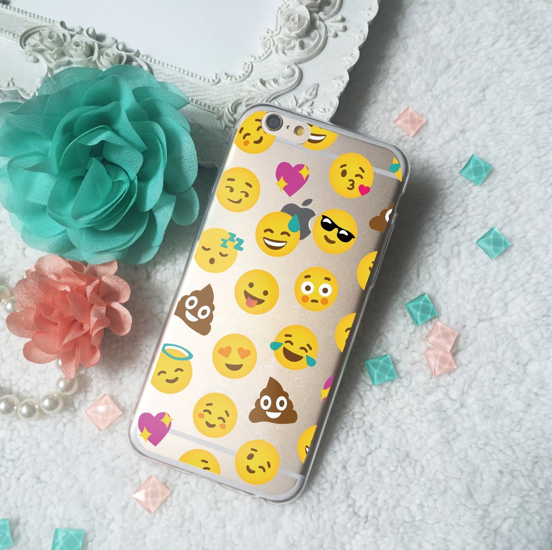 Emoji 表情附号 图案 水晶 透明 果冻 手机壳 软壳 保护壳 保护套  for iPhone 4 4S 5 5S SE 6 6S 7 Plus Samsung Galaxy S6 S7 edge Note HTC LG Nexus TPGNP06 - 手机壳/手机套 - 硅胶 透明
