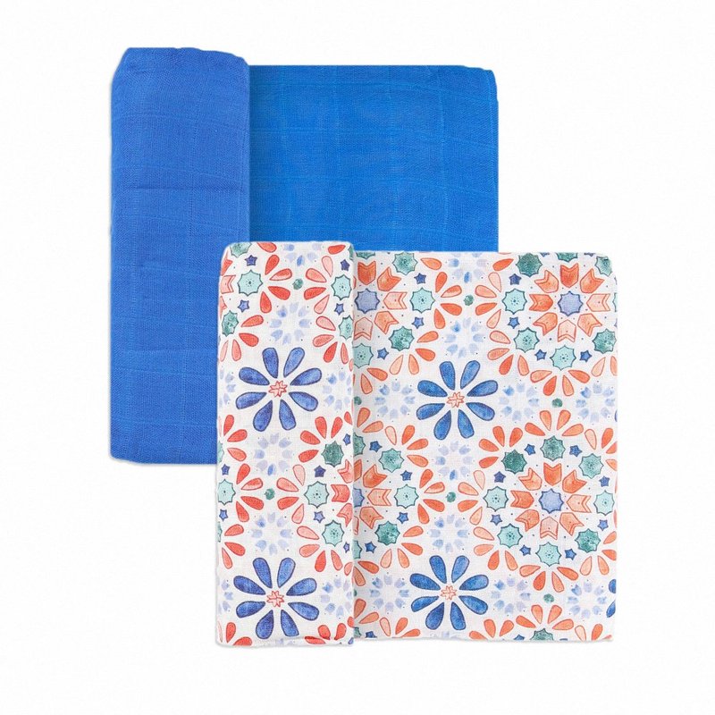 Little Unicorn 竹纤纱布巾两入组 万花筒 - 其他 - 棉．麻 蓝色