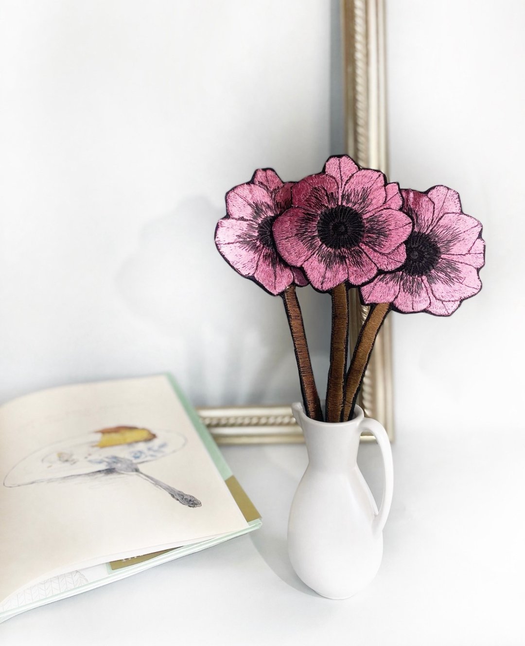 EMBROIDERY ANEMONE SET OF THREE PIECES - 其他 - 绣线 