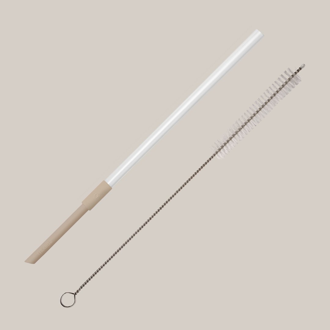 ( 700ml Thin ) Straw + Brush Kit - 保温瓶/保温杯 - 其他金属 卡其色