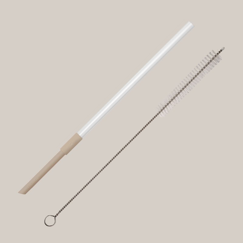 ( 700ml Thin ) Straw + Brush Kit - 保温瓶/保温杯 - 其他金属 卡其色