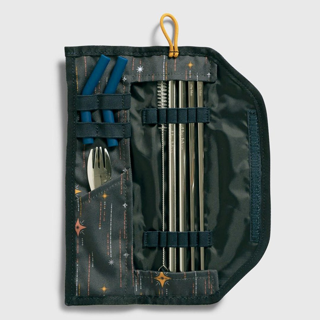 United by Blue 防泼水餐具收纳包组 Utensil Kit 226-印花星空蓝 - 餐刀/叉/匙组合 - 不锈钢 多色