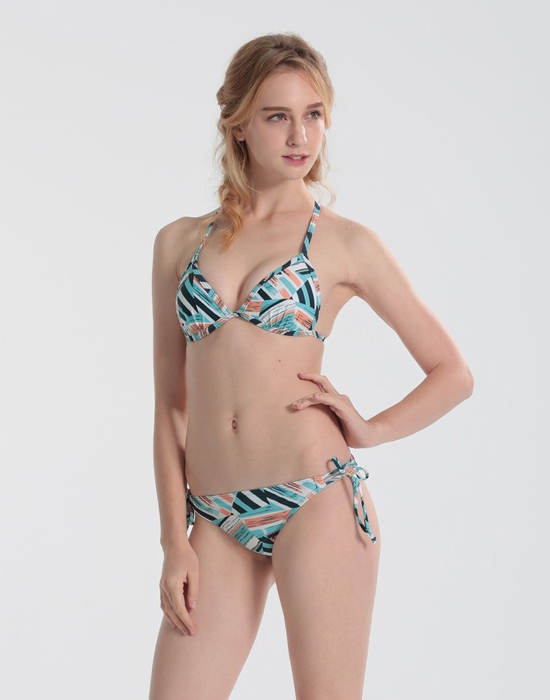 Haolang 都市几何比基尼上衣/Bikini TOP - 女装泳衣/比基尼 - 聚酯纤维 