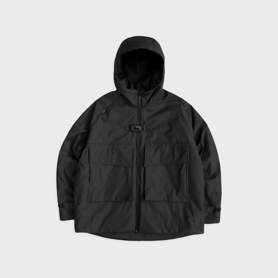 DYCTEAM - Buckle hooded jacket (black) - 男装外套 - 其他材质 黑色