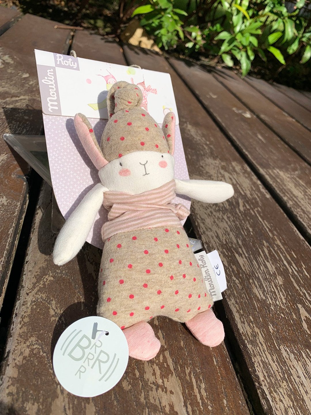 法国 Moulin Roty Les Petits Dodos 兔子娃娃 H 20cm - 满月礼盒 - 其他材质 粉红色