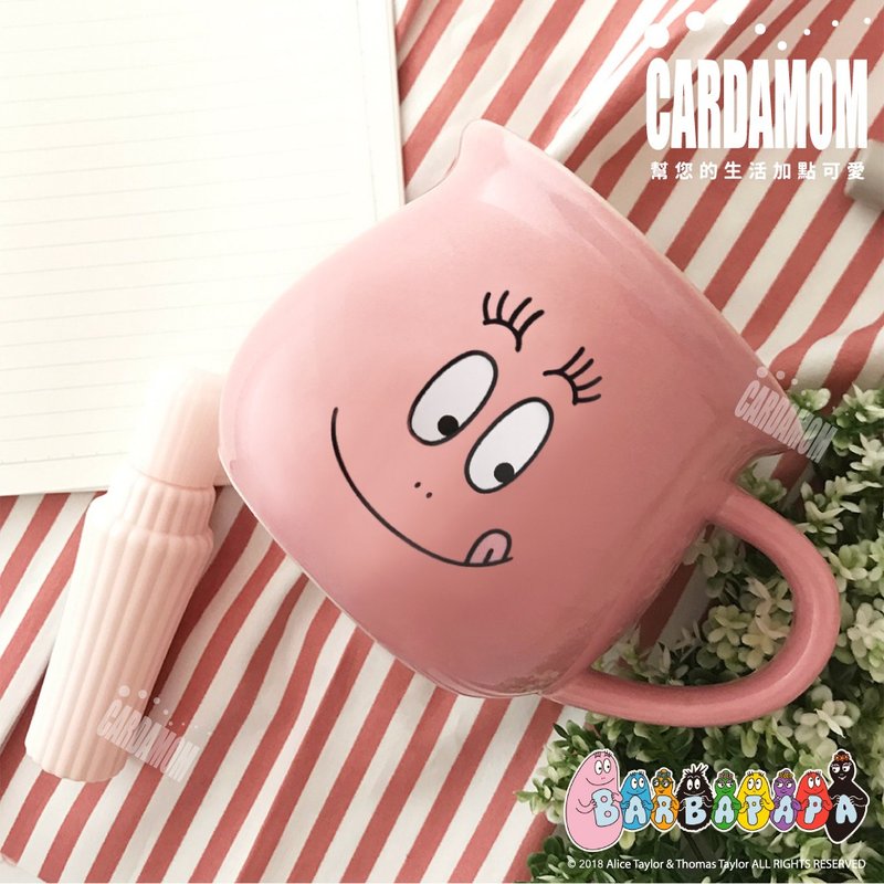  【BARBAPAPA泡泡先生】限量款吐舌马克杯・正版授权卡答国际 - 咖啡杯/马克杯 - 陶 粉红色