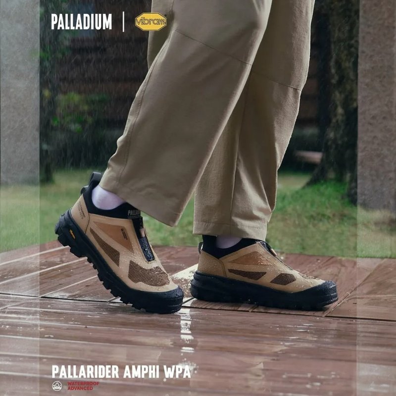 PALLADIUM PALLADIDER AMPHI WPA Vibram拉链低筒防水 卡其 79374 - 雨鞋/雨靴 - 其他材质 