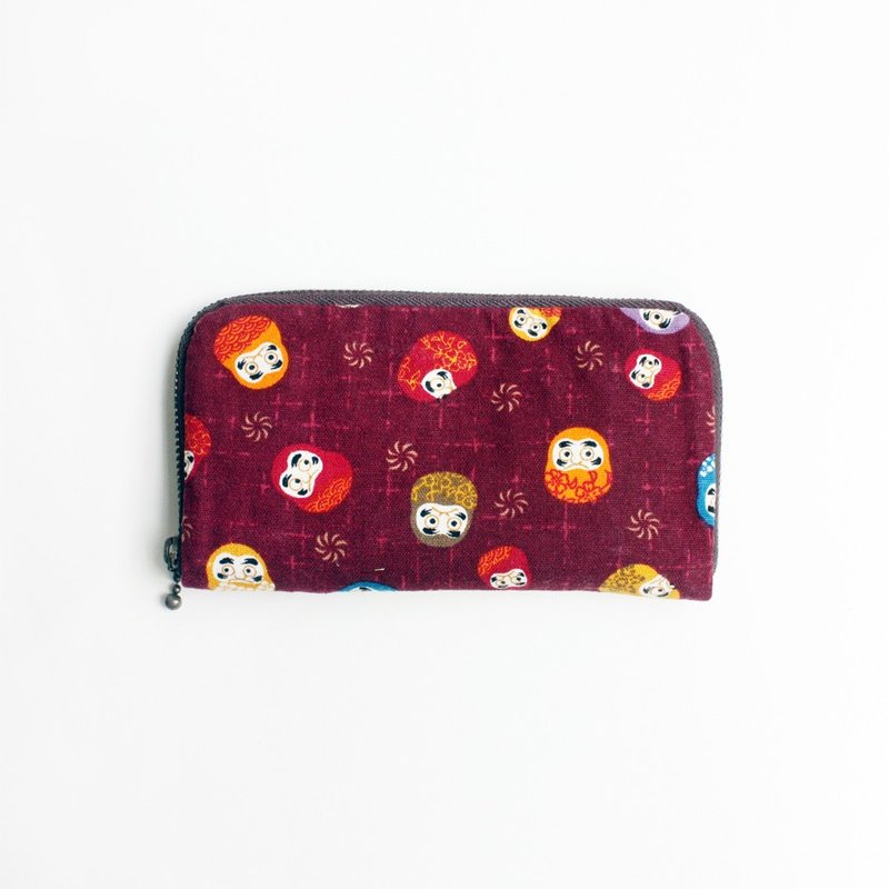 旅行 钱包 X 日币分隔财布 拉链版  - 不倒翁【限量手工制作】 - 皮夹/钱包 - 棉．麻 红色
