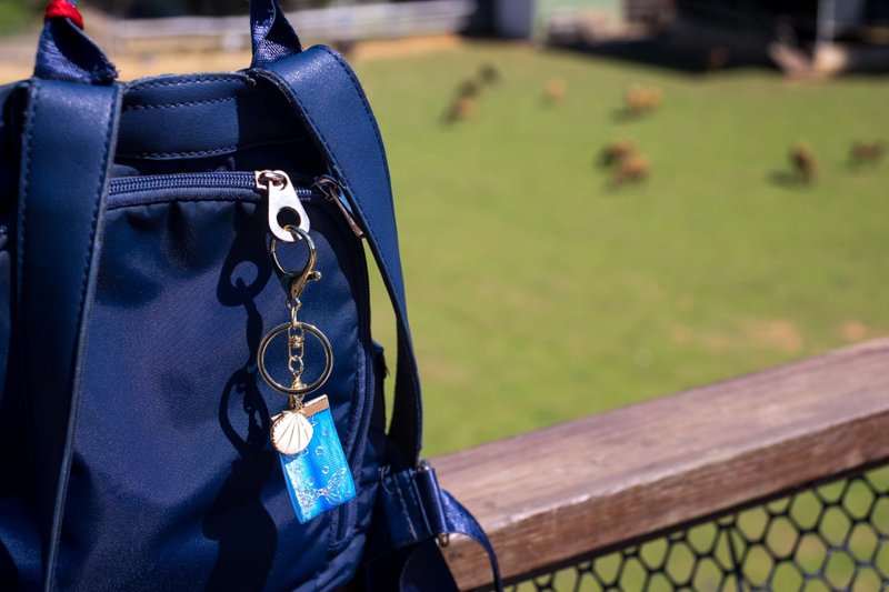 鱼尾织带钥匙圈-渐层蓝 - 钥匙链/钥匙包 - 其他金属 