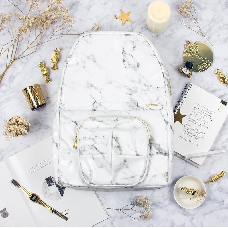 ORIBAGU 折纸包_白大理石猩猩 后背包 - 后背包/双肩包 - 其他材质 