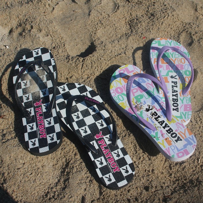 Hate Monday'' X PLAYBOY - SLIPPERS拖鞋(PBHM-SS23A17) - 拖鞋 - 塑料 银色