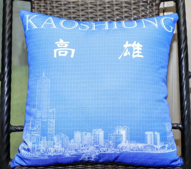 台湾城市系列设计抱枕-高雄 - 枕头/抱枕 - 其他材质 蓝色