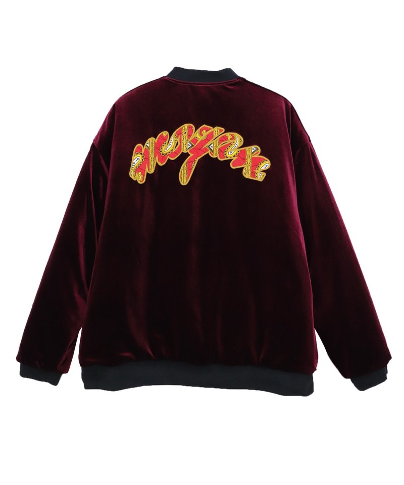 AFRICA REVERSIBLE VELOUR BLOUSON (PAISLEY PARK) - 男装外套 - 聚酯纤维 红色