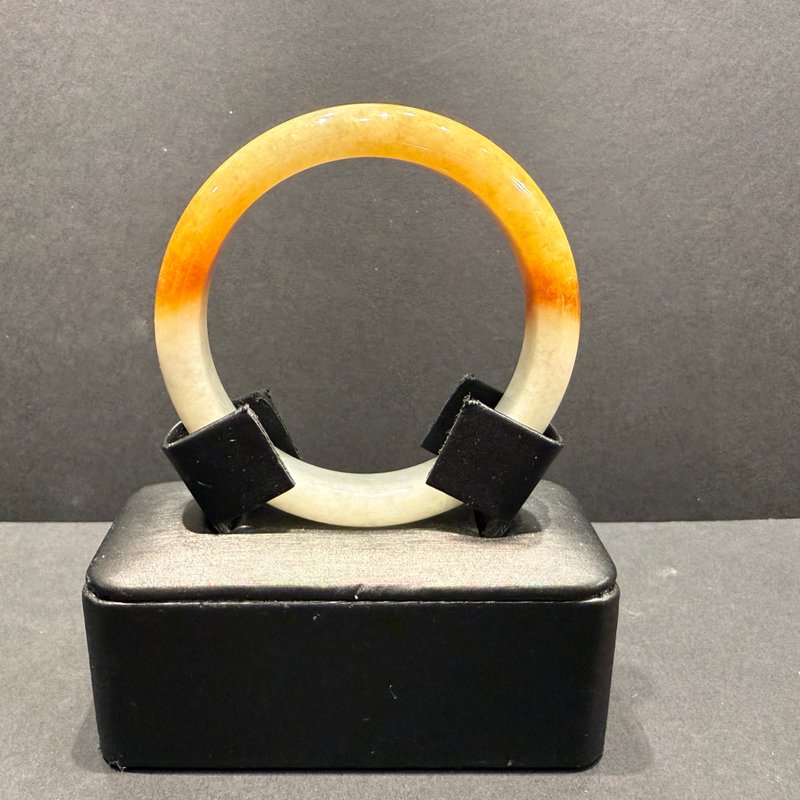 瀚玉珠宝 天然缅甸产翡翠 蜜糖黄手镯 缅甸玉手镯 黄翡手镯 17.5 - 其他 - 玉石 