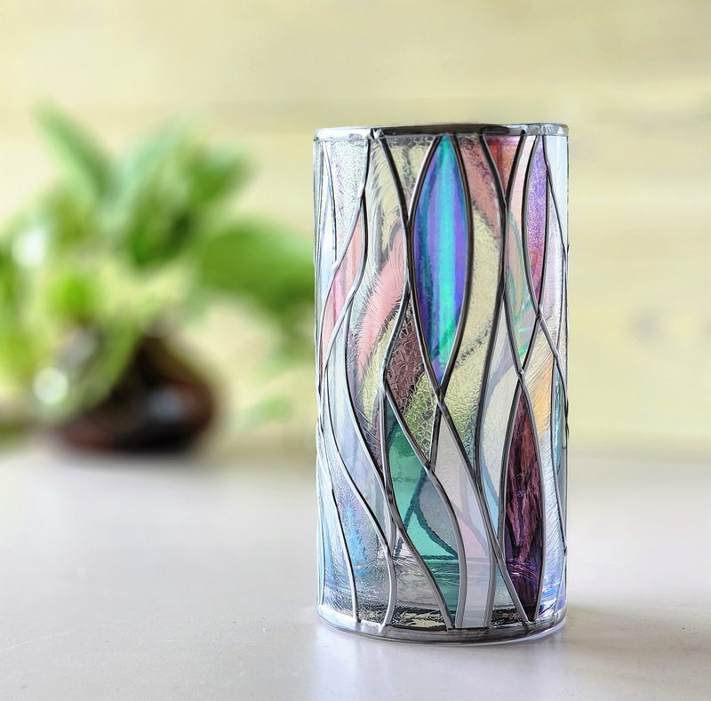 订购艺术圆柱形玻璃花瓶 Komyo - 花瓶/陶器 - 玻璃 蓝色