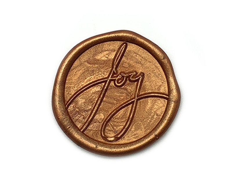 软笔英文书法原创封蜡印章 - 集夏果 - misterrobinson - 印章/印台 - 铜/黄铜 