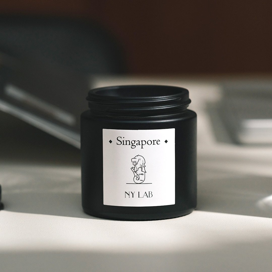 【NY LAB 纽约实验室】雾质感手工香氛蜡烛-新加坡柠檬 3.5oz - 蜡烛/烛台 - 其他材质 黑色
