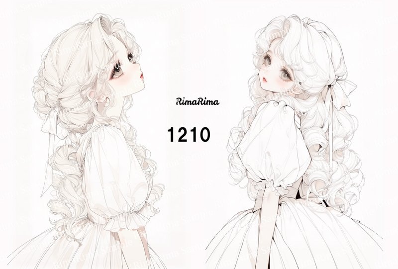 1210 原创贴纸 原创人物贴纸 贴纸 标签 りまりま RimaRima - 贴纸 - 纸 