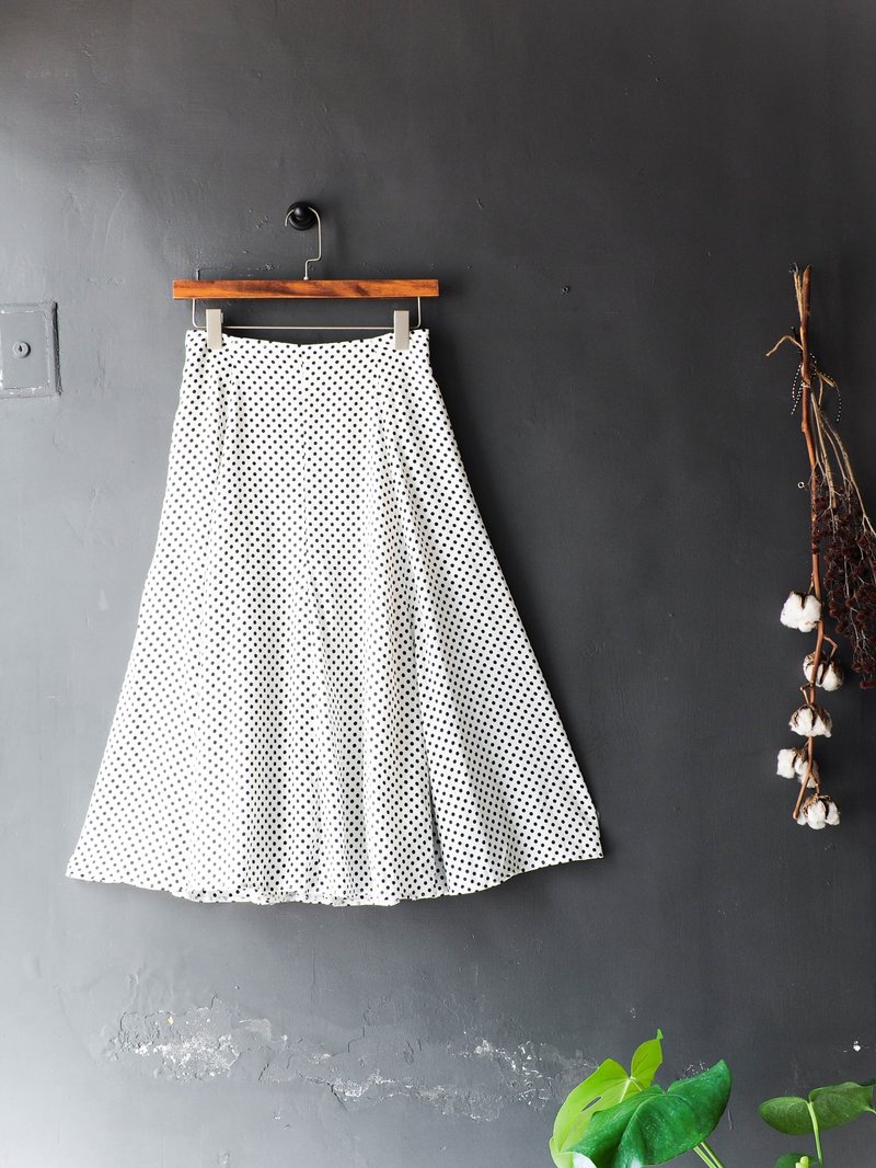 河水山 - 福井纯白软软水玉青春日志 丝质古董直筒A字裙 日本高校生 古着 dress vintage - 裙子 - 丝．绢 白色