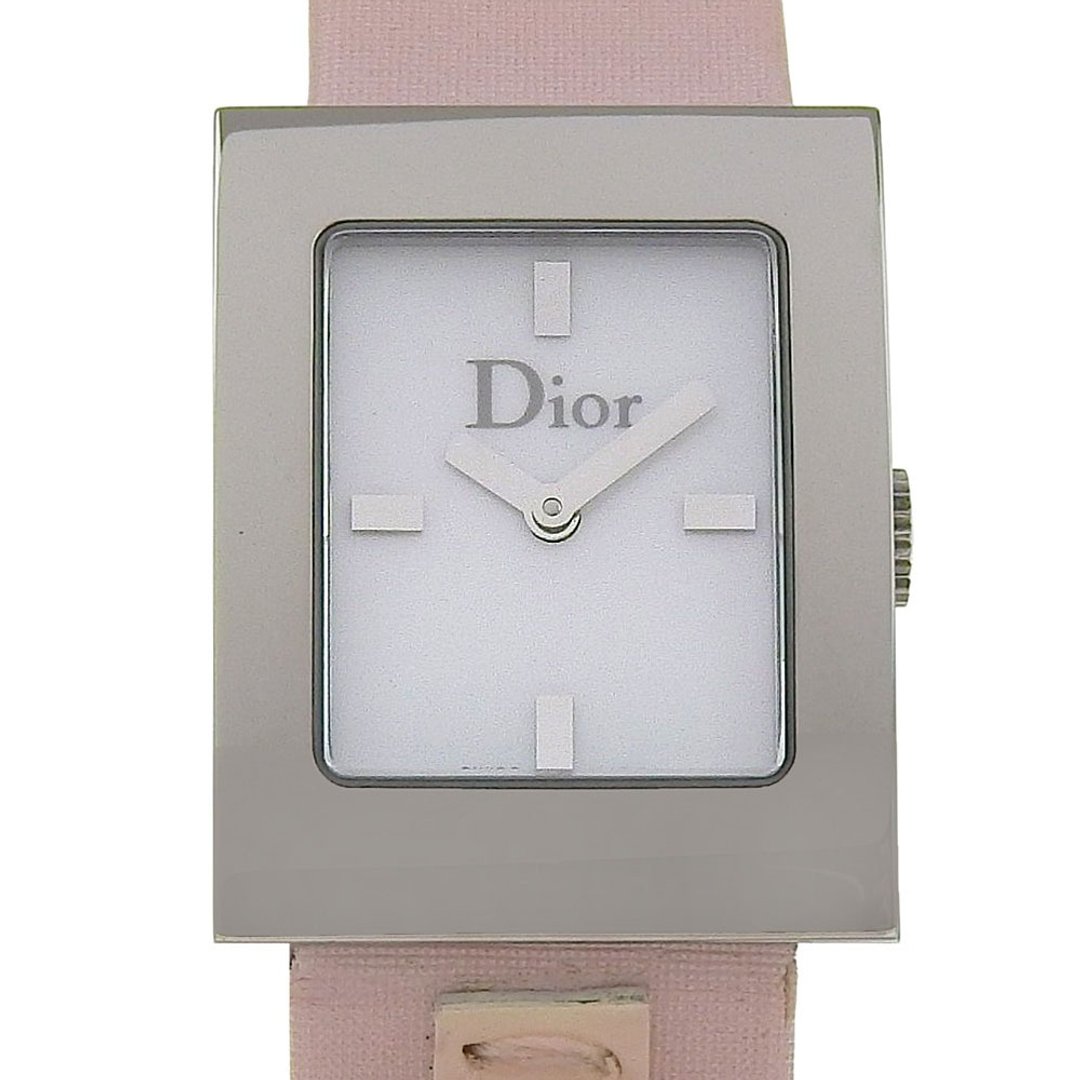 【日本直运】Christian Dior 迪奥 Marris 腕表 D78-109 不锈钢x皮革 石英 指针式显示 白色贝壳纹表盘 女仕款【二手】 - 女表 - 不锈钢 白色