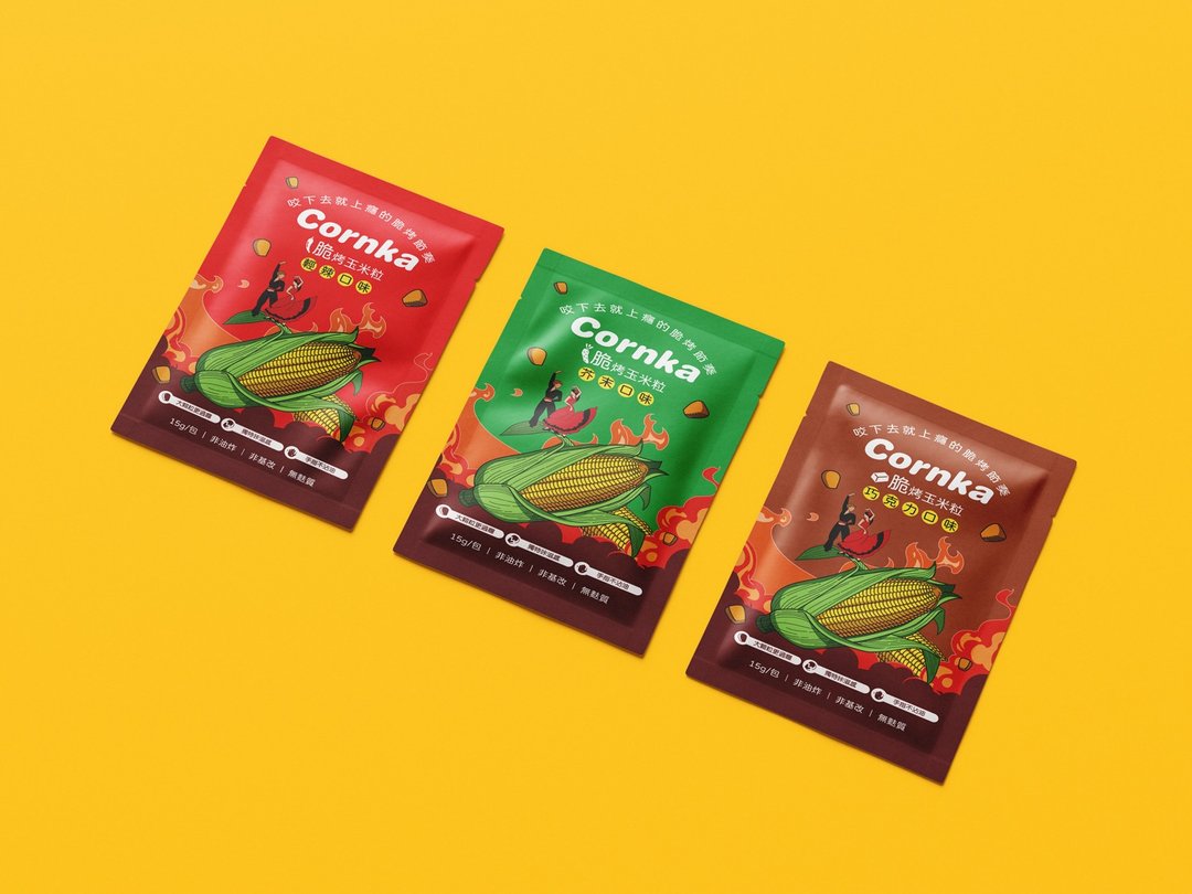 【买一包再送一包】CornKa脆烤玉米粒-辣椒/芥末/巧克力/起士 - 零食/点心 - 其他材质 