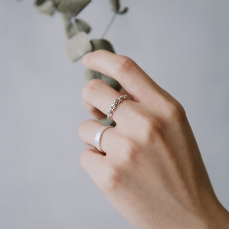 无所畏-纯银戒指 - 戒指 - 纯银 银色