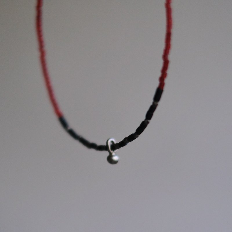 纯银红石项链 - 项链 - 玉石 红色