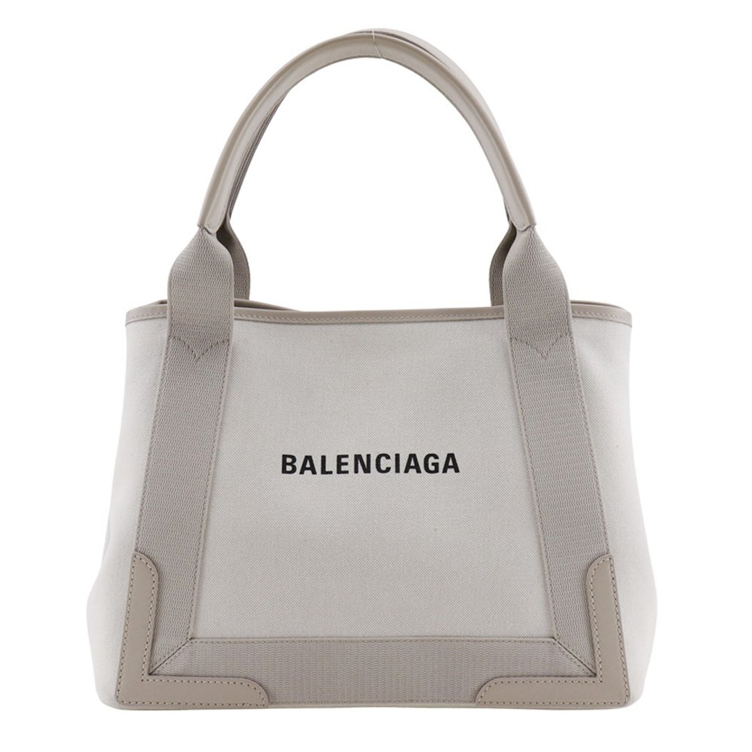 【日本直送】BALENCIAGA 巴黎世家 NAVY CABAS S 托特包 339933 帆布 浅灰色 男女皆宜【二手品】 - 手提包/手提袋 - 棉 灰色
