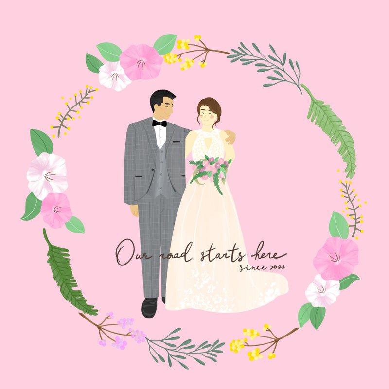 结婚书约/婚卡/喜帖/一卡多用 - 插画/绘画/写字 - 纸 白色