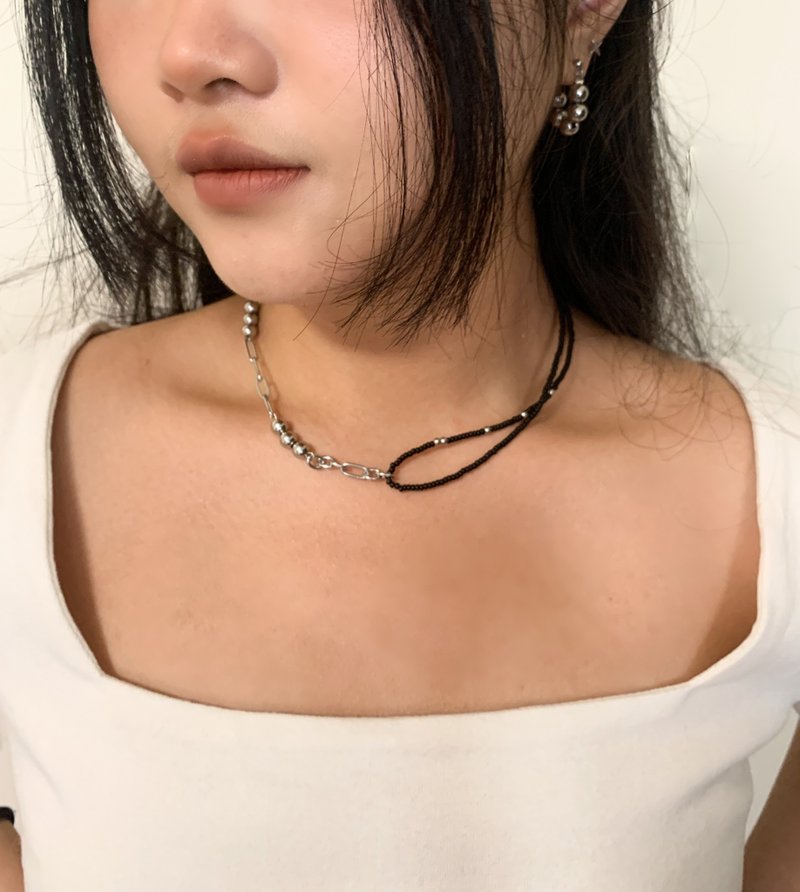 对折系列 锁骨链 抗敏材质 两色 - 锁骨链 - 不锈钢 多色