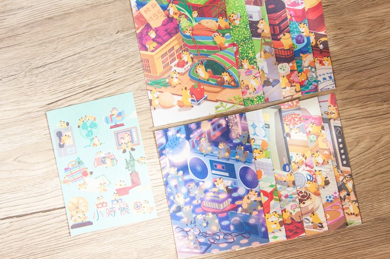 |小时候 |13张入明信片组 - 卡片/明信片 - 纸 蓝色