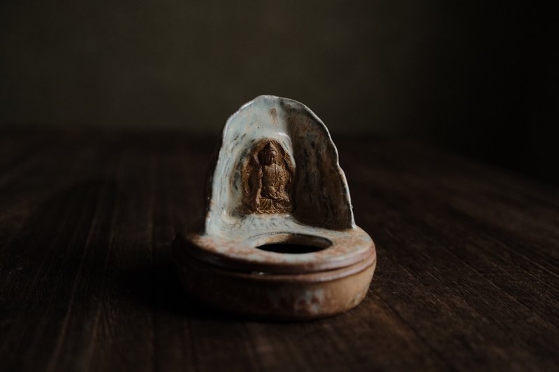 释迦牟尼像・收纳式烛台・小龛 - 蜡烛/烛台 - 陶 多色