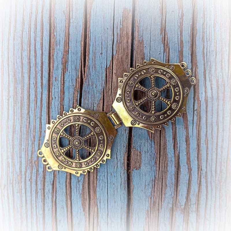 胡茨尔（Hutsul）项链扣，多股钩扣，适用于饰品制作，挂钩式扣头 - 项链 - 铜/黄铜 金色